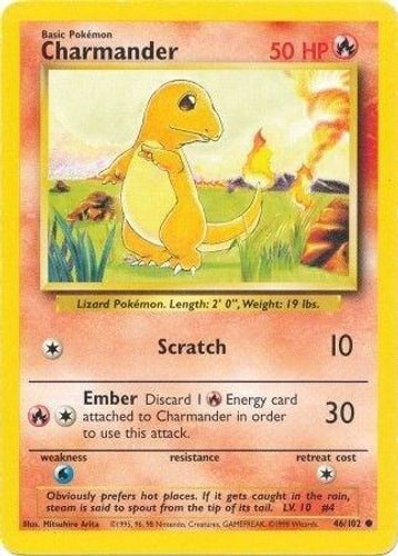 Charmander Common Base Set 046/102 HP