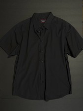 UNTUCKit Men s Black Short Sleeve Button Front Shirt XL Classic Casual Cotton