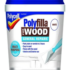 Polycell Polyfilla Wood Filler General Repairs 380g Tub Paintable Natural Finish