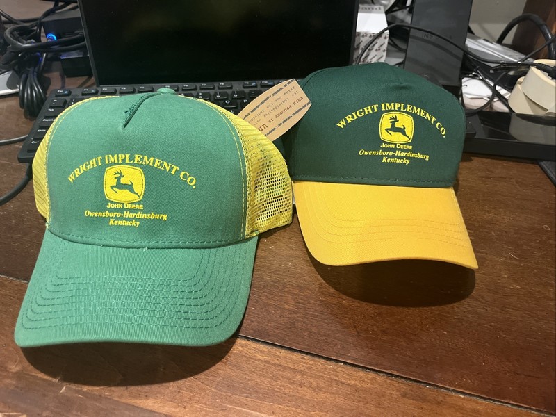 Vintage John Deere Trucker Hat Snapback Lot 2 Owensboro Kentucky Wright