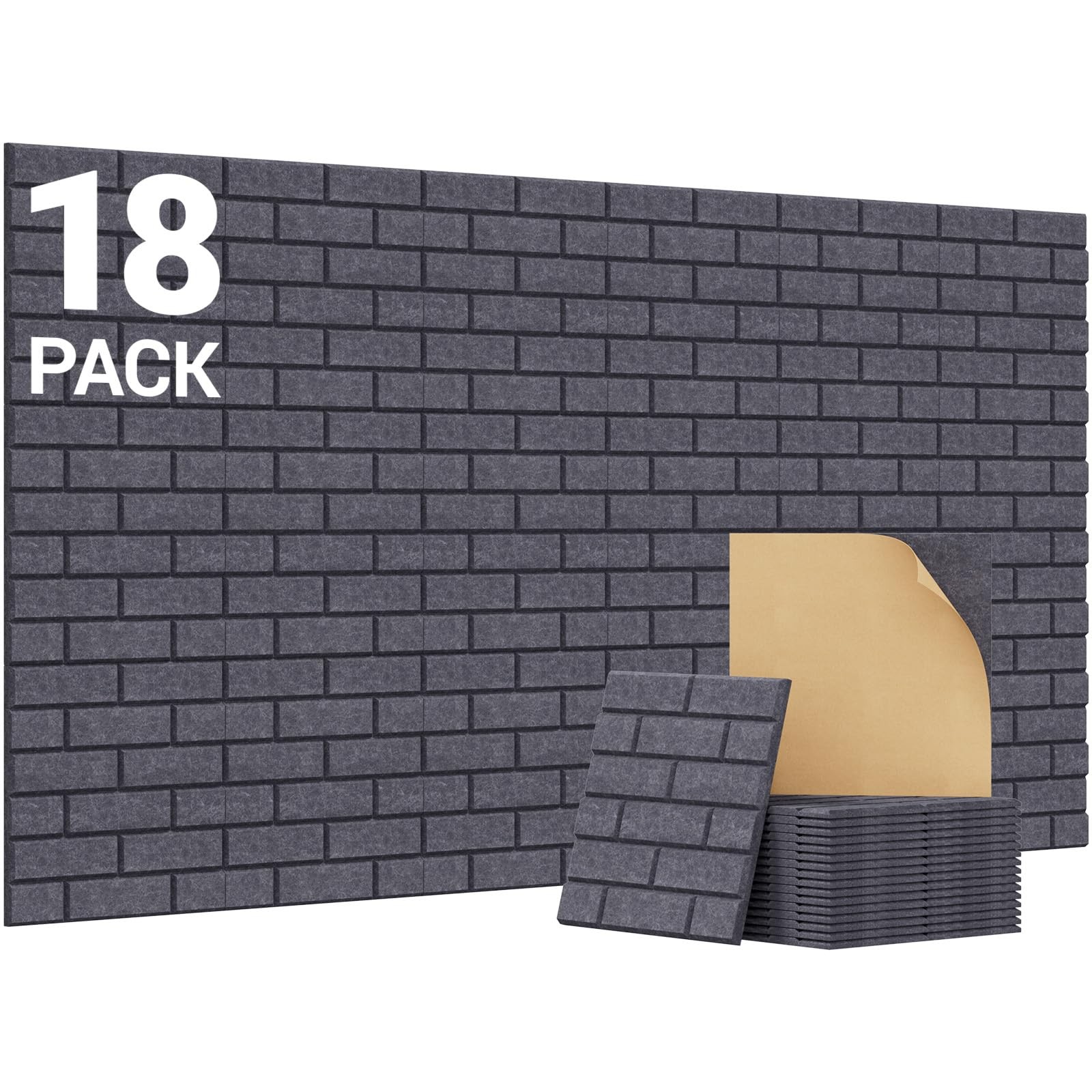 Panneaux acoustiques brique anti-écho en mousse 30x30x0,9 cm pour isolation murale