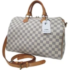 NO TARIFF Auth Louis Vuitton Speedy Bandouliere 35 Damier N41372 Initials CLA460