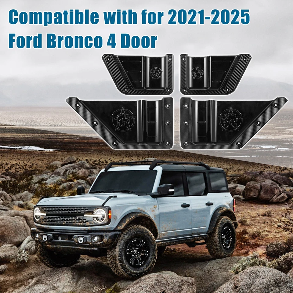 Front Rear Door Storage Box Side Organizer Pockets For Ford Bronco 4-Door 21-25 Foto 4 de 4