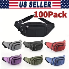 Men Women Fanny Pack Belt waist Bag Cross body Sling Shoulder Travel Sport Lot