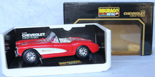 Chevrolet Corvette - 1957 - burago - 1/18- miniature rouge - vintage 