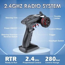 HAIBOXING RC Coche 2.4GHz Radio Controlador 1/12 Repuesto Transmisor