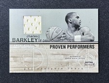 2004 Skybox Premium Barkley Authentic Game Worn Used VTG 76ers Jersey 04-05 SP