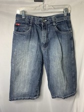 Mens Boys Junior Sz 18 South Pole 82628 Faded Distressed Baggy Shorts Y2K Hiphop