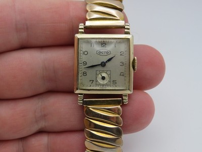 Vintage mens art deco wristwatch OCTO running