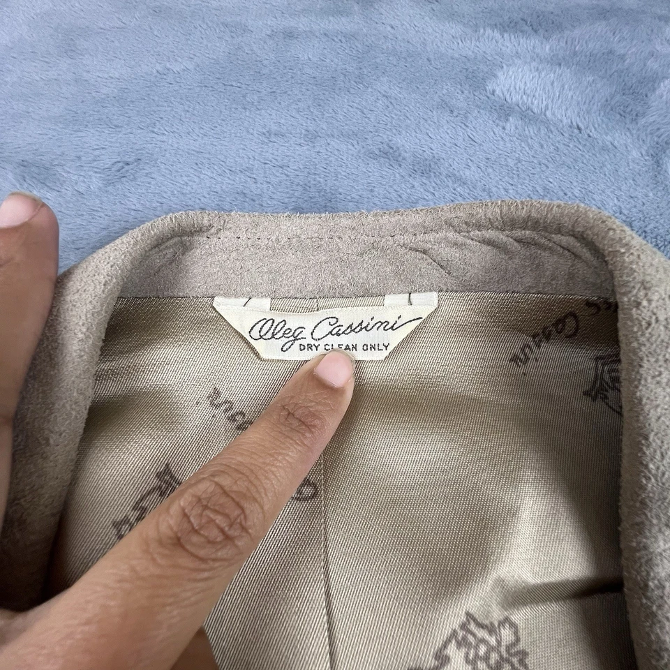 Blazer Vintage Oleg Cassini Hombres 46R Gamuza Cuero Western Yugo Rockabilly Chaqueta Foto 3 de 4