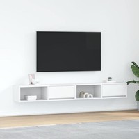 Tv-Schr?Nke 2 Stk. Wei? 100X31X25,5 Cm Holzwerkstoff