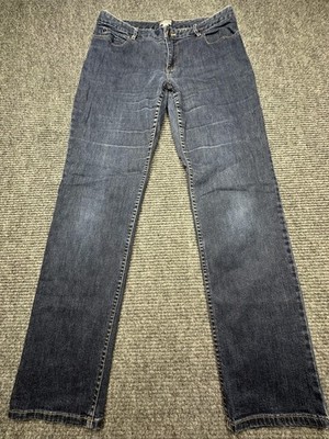 J Jill Jeans Womens 8 Authentic Fit Below Waist Stretch Straight Leg Denim Pants