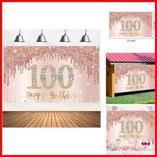 100th Birthday Banner Backdrop for Women