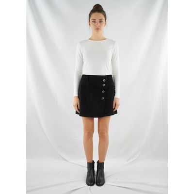 D&G Dolce&Gabbana Damen Rock Schwarz L Mini Kurz Elegant Senkrecht Chic Mode