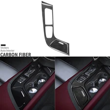 4Pcs Real Carbon Fiber Console Gear Shift Panel Cover For Cadillac CTS 2014-2019