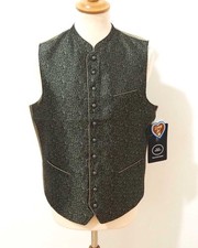 Trachtenweste Herren im Jaquard Muster Gilet Stehkragen div. Farben 46-62 Neu