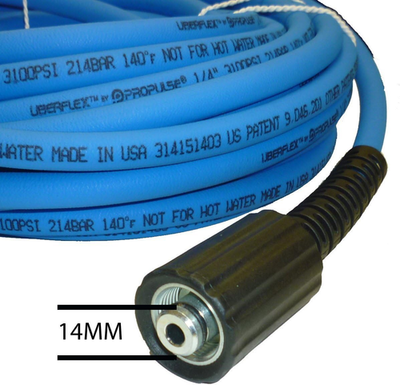#ad UBERFLEX™ Kink Resistant Pressure Washer Hose 1 4quot; 3100 PSI with 2 22MM ... $50.95