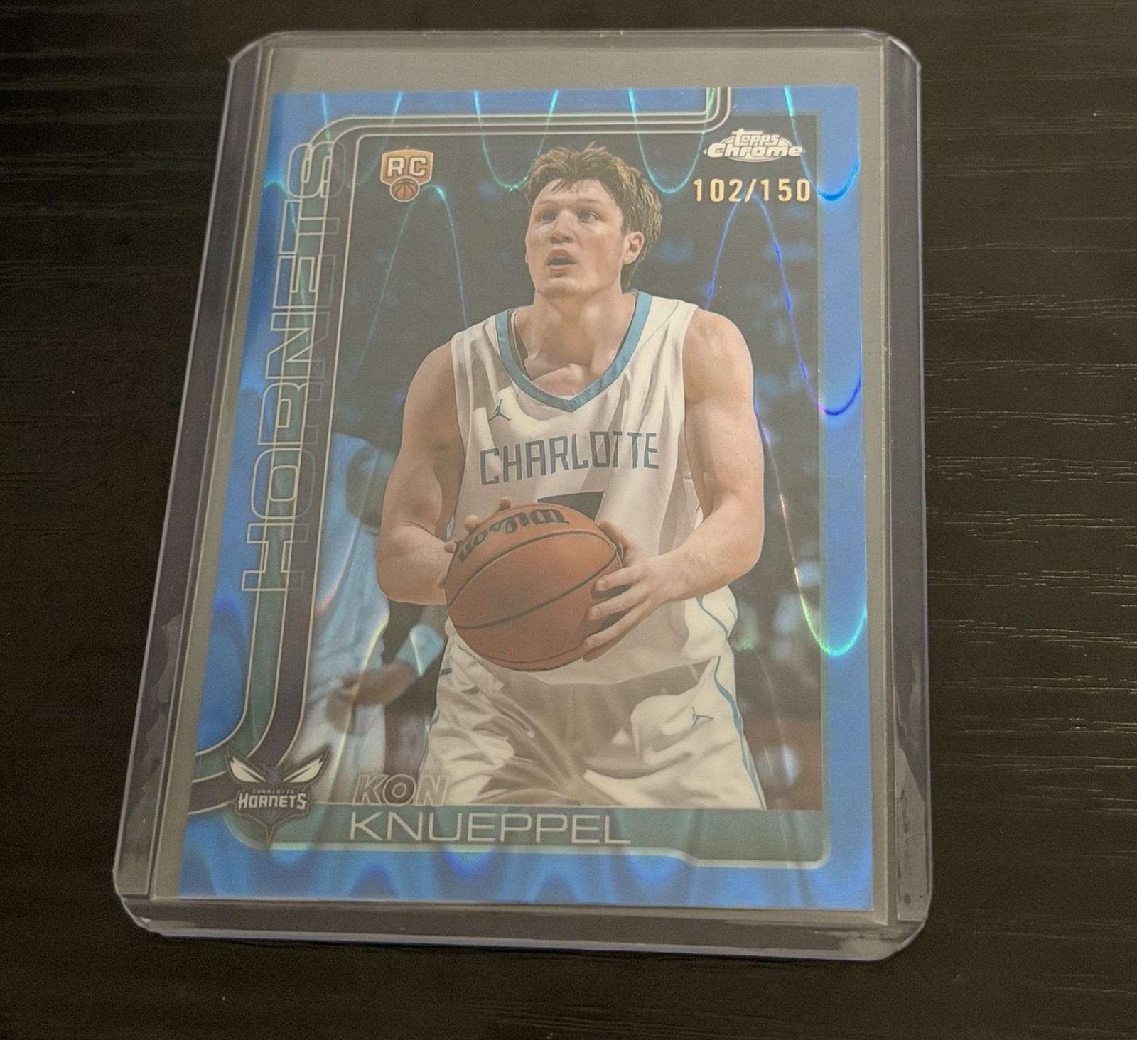2025-26 Topps Chrome - Kon Knueppel #254 Blue RayWave Refractor /150 (RC)