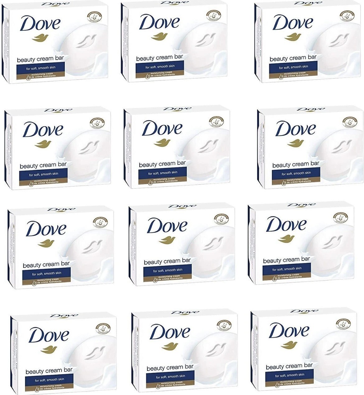 Pack of 12 Dove Original Soap Bar - 4.7oz (135 g) Beauty bar with deep moisture