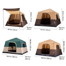 Uimoso Inflatable Camping Tent Rechargeable Pump Blow Up Cabin Tent 2 - 8 Person