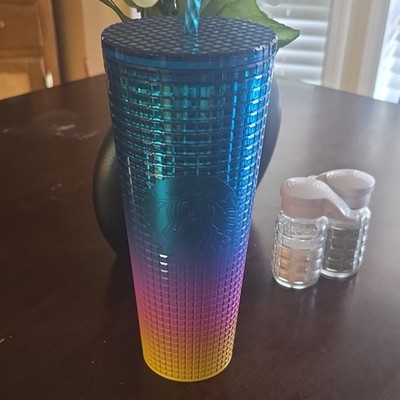Starbucks Multicolor Gradient Tumbler Blue Pink Yellow Coffee & Tea Theme
