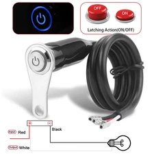 Motorcycle Switch On Off Button Latch Handlebar Headlight Spot Fog Light Blue US