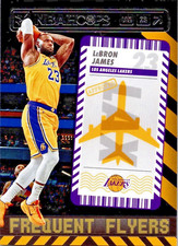 2021-22 PANINI HOOPS LEBRON JAMES LAKERS FREQUENT FLYERS #13 NBA BASKETBALL CARD