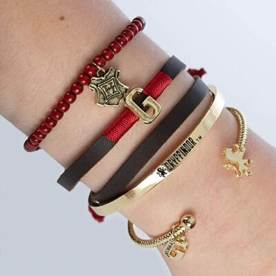 Harry Potter Gryffindor Bracelet Set of Four Red and Gold Hogwarts Magic 