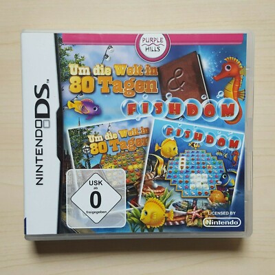 2 in 1 Um die Welt in 80 Tagen & Fishdom in OVP + Anleitung für Nintendo DS NDS