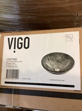 Vigo VG07050 Silver 16-1/2" Glass Bathroom Vessel Sink