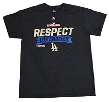 Majestic MLB LA Los Angeles Dodgers 2016 Post Season Black T-Shirt Adult Size M