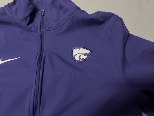 Kansas State Wildcats Team Issued Grey Purple Nike Zip Up Jacket Size Small - Picture 2 of 3