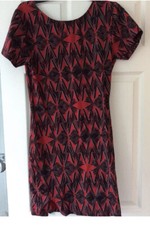Republic - Red/Black/Grey Mini Bodycon Dress - Size L (12/14)