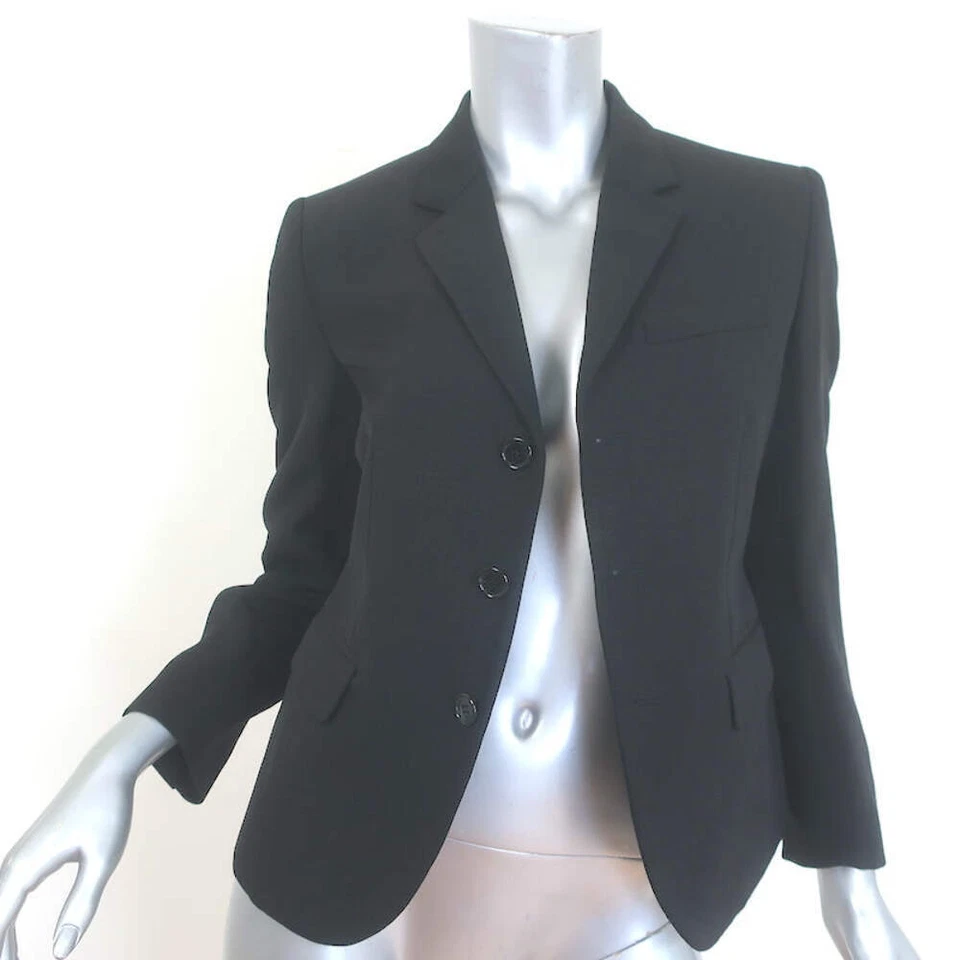 Blazer Marni Negro Mezcla Seda Talla 40 Chaqueta Tres Botones Foto 2 de 4