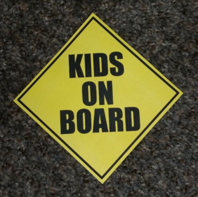KIDS ON BOARD Sticker Decal Vinyl *MADE and SHIPPED IN USA* WATERPROOF UV RESIST