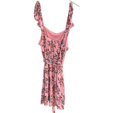 Chocolate USA Womens Peach Floral Print Spagh...