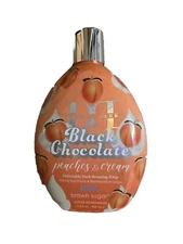 Double Dark Black Chocolate Peaches & Cream 400X Bronzer Tanning Lotion 13.5 oz