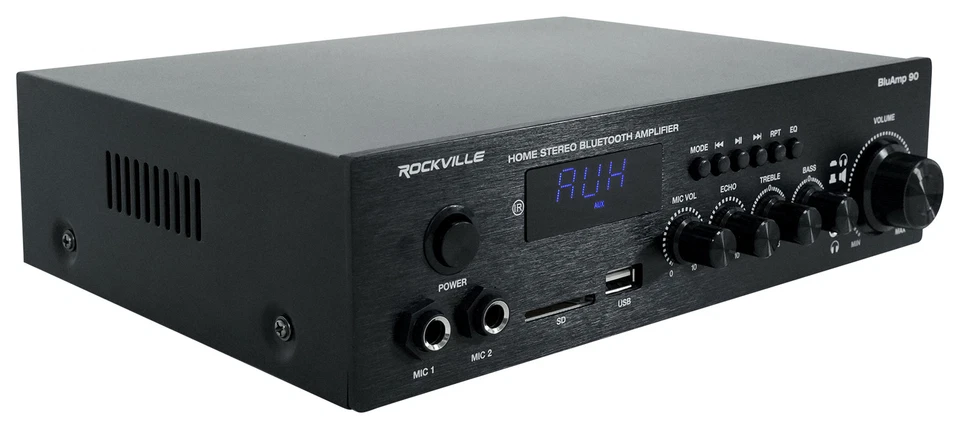 Rockville BLUAMP 90 Home Stereo Bluetooth Receiver Amp w/Mic+Phono+HDMI Input - Image 3 of 4