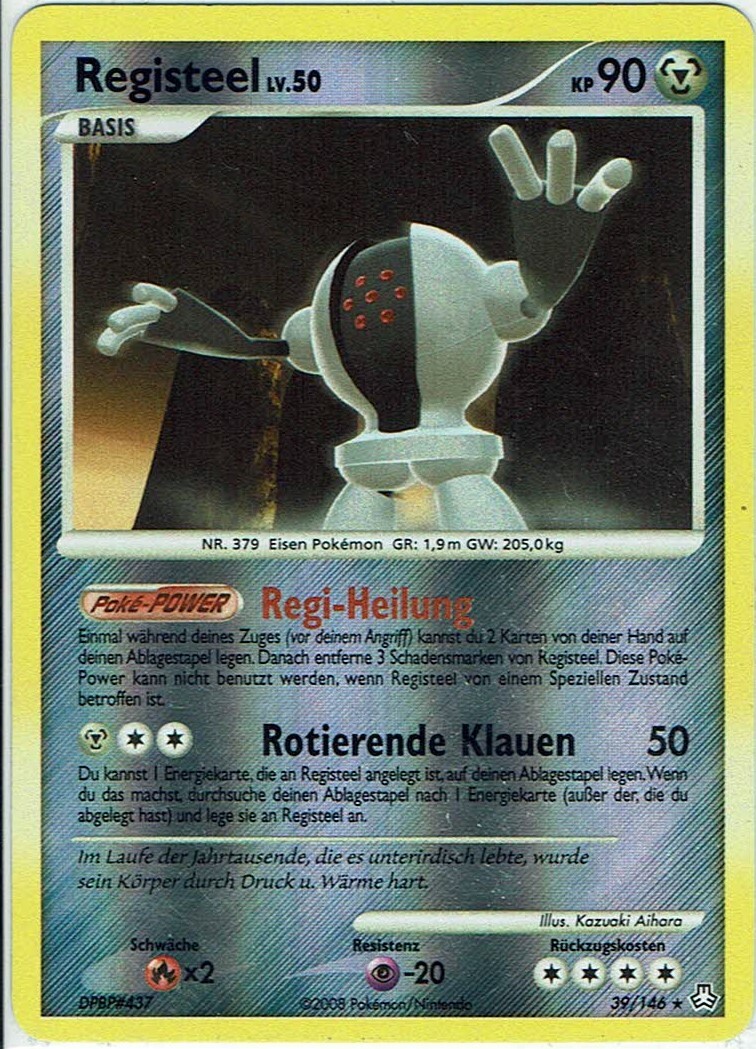 Pokemon Card Awakened Legends No. 39/146 Registeel Reverse Holo German