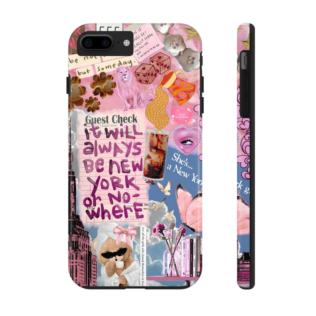 NYC Coquette Collage iPhone 16 Pro Plus Case, Valentine Day Samsung Galaxy  Case