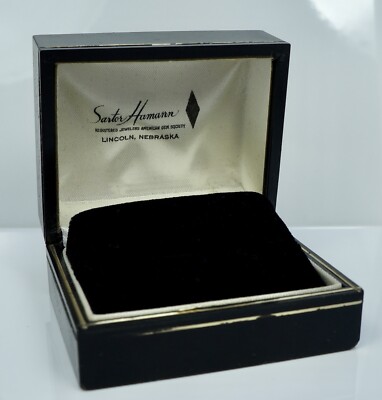 Vintage Retro Celluloid Hamann Jewelers Lincoln Ring Display Presentation Box