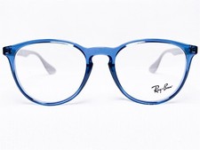 NEW Ray Ban RB7046 5732 Womens Transparent Blue Square Eyeglasses Frames 51/18