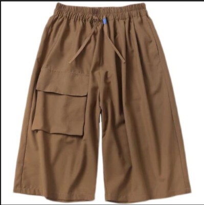 Japanese Men's Baggy Wide Leg Pants Casual Multi pocket
