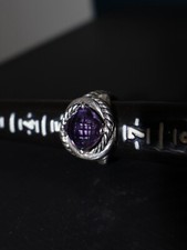 David Yurman Sterling Silver Infinity Amethyst Ring