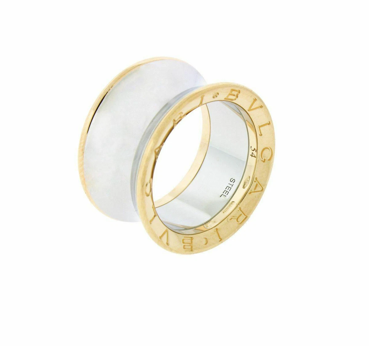 Bvlgari B.Zero1 Anish Kapoor Ring In 18K Rose Gold Steel Size 51