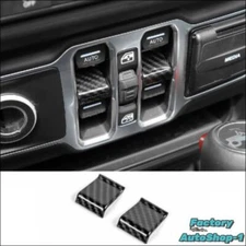 Window lift switch button Cover Trim For 2018-2022 Wrangler JL Carbon Fiber
