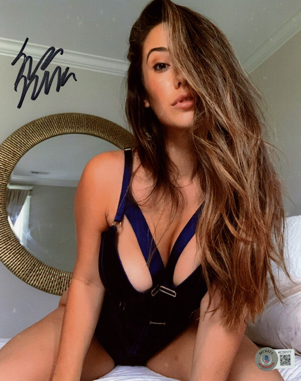 EVA LOVIA SIGNED 8x10 PHOTO XXX PORN ADULT MOVIE ACTRESS SUPERSTAR  