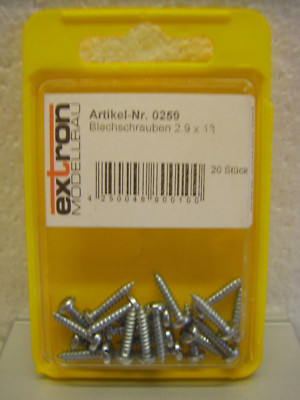 Blechschrauben, 20 Stück, EXTRON, 2,9 x 13 mm, NEU & OVP ! Nr. 1