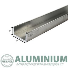 Spezialmetalle 2" x 1" | Aluminium U-Kanal Verkleidung x 1/8" Wand