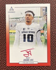 2020 Panini Luminance Year One Jordan Love RC Rookie On Card Auto Red Ink